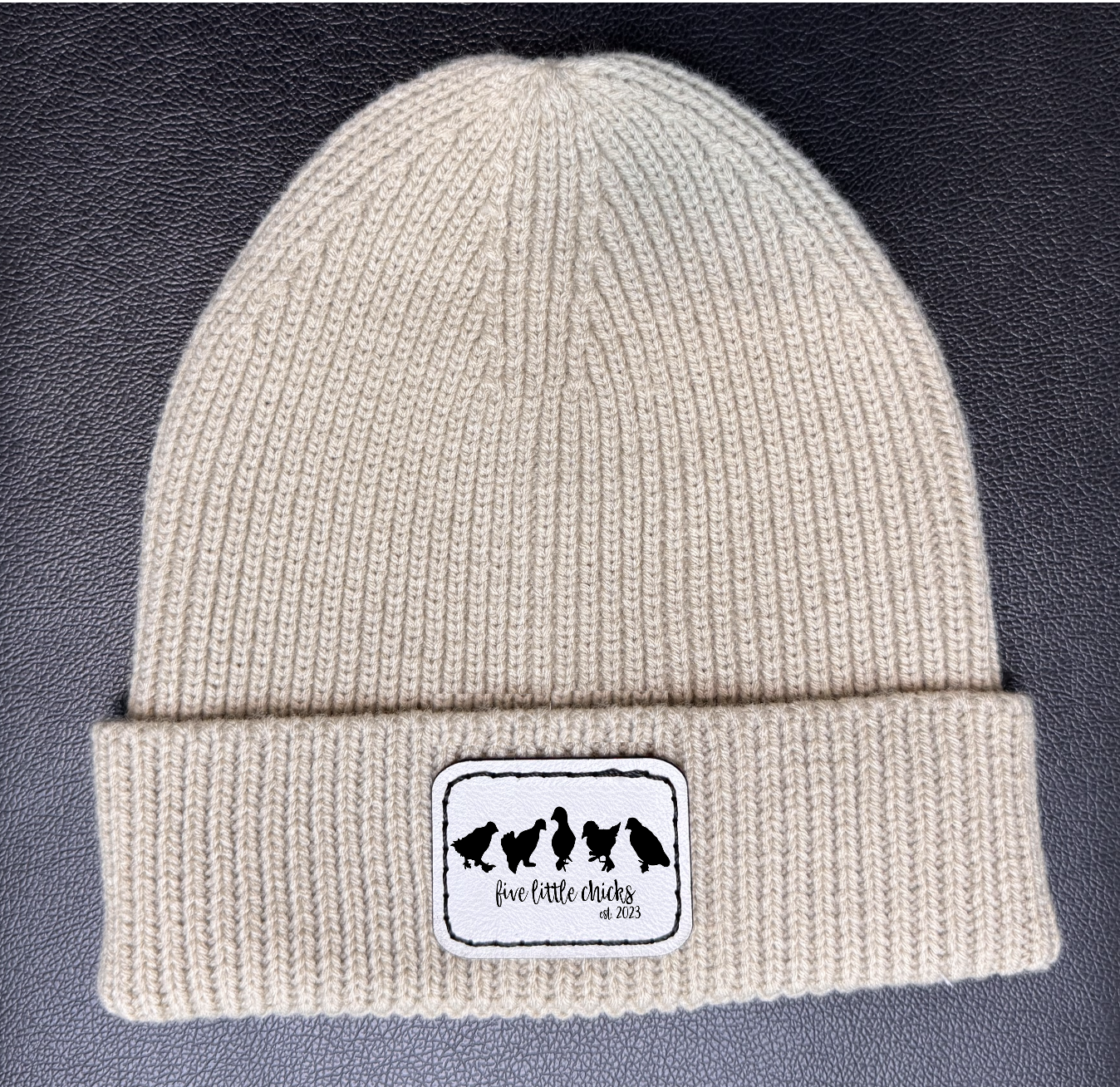 Fine Rib Cuffed Beanie with Custom Logo